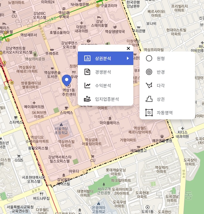 소상공인 상권분석 시스템 상세분석 목록표