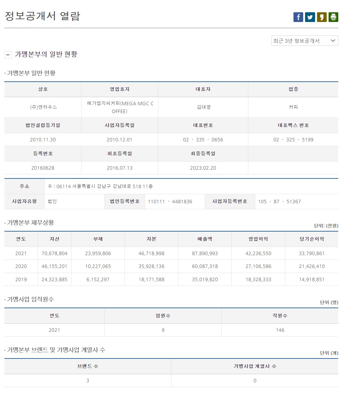 정보공개서 열람 보는 방법
